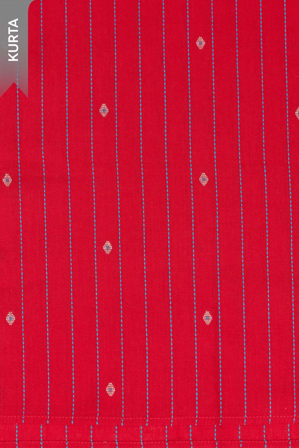 Red Woven Pure Cotton Unstitched Suit Set image number null