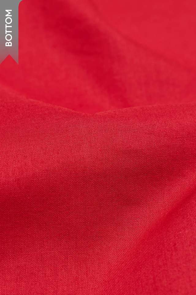 Red Woven Pure Cotton Unstitched Suit Set thumbnail image number null