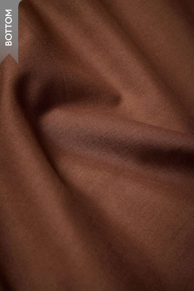 Brown Mukaish Pure Silk Cotton Unstitched Suit Set thumbnail image number null