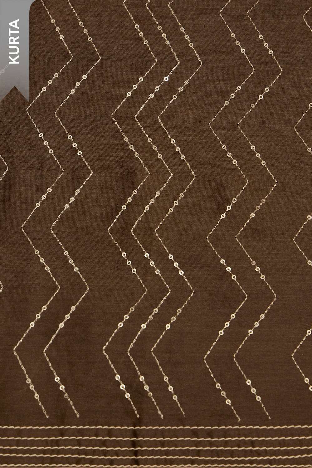 Brown Pure Silk Cotton Embroidered Unstitched Suit Set image number null