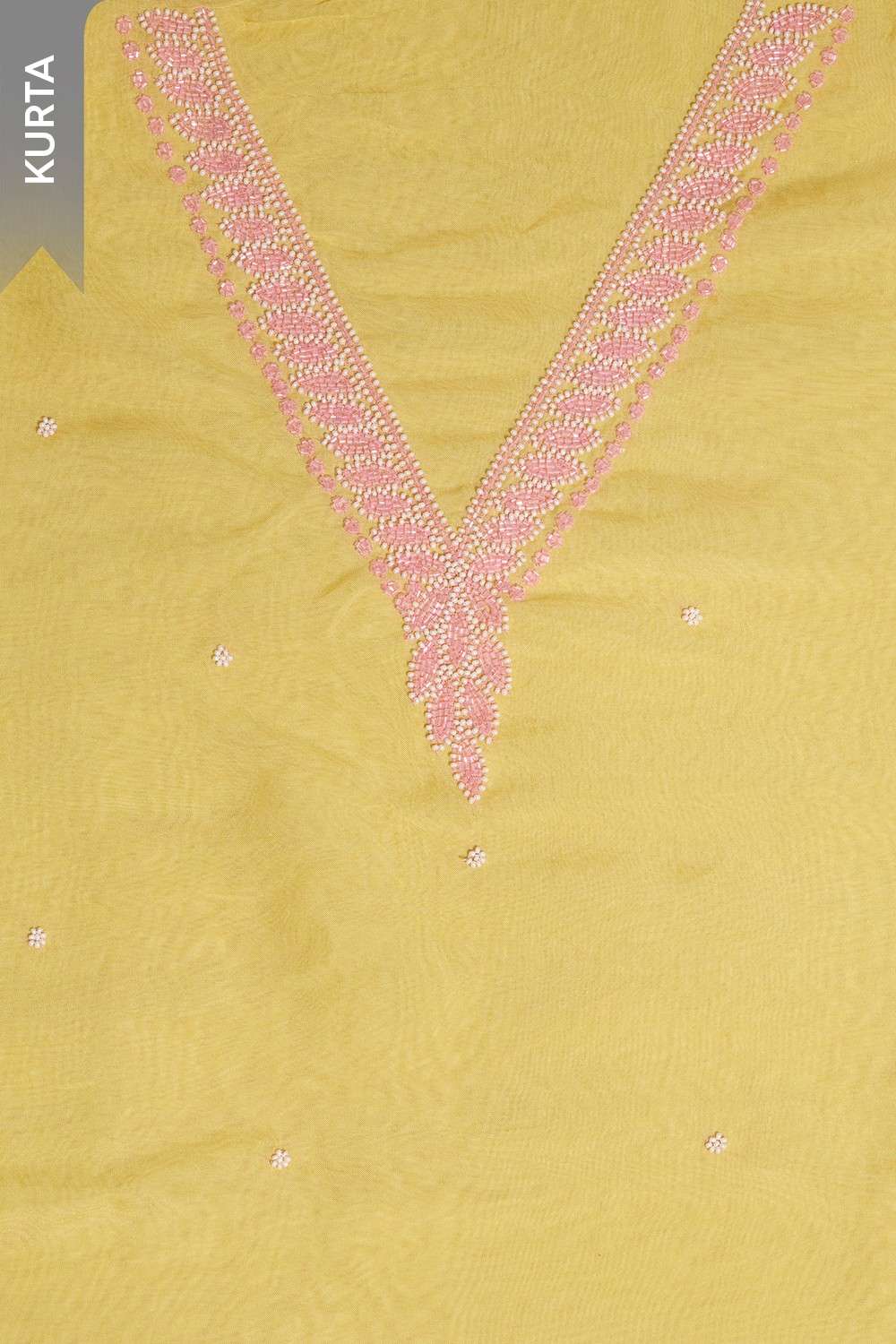 Light Yellow Viscose Embroidered Unstitched Suit Set image number null