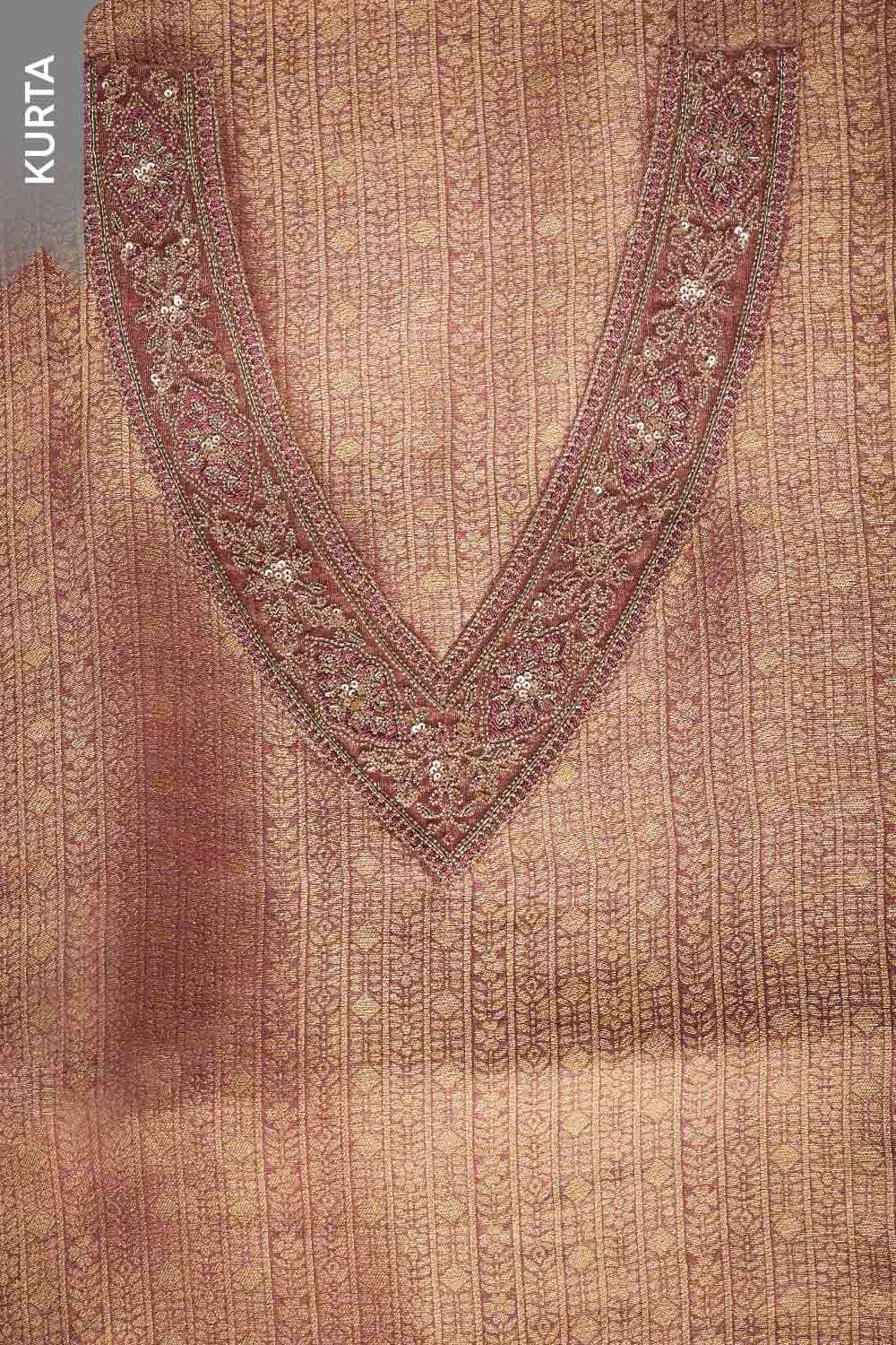 Pink Pure Viscose Embroidered Unstitched Suit Set image number null