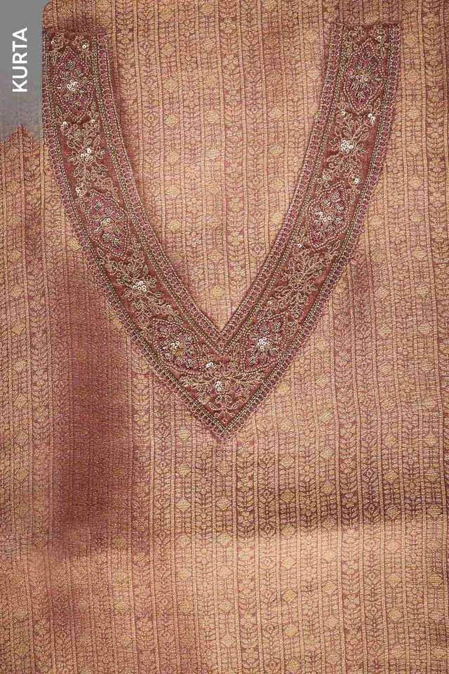 Pink Pure Viscose Embroidered Unstitched Suit Set thumbnail image number null