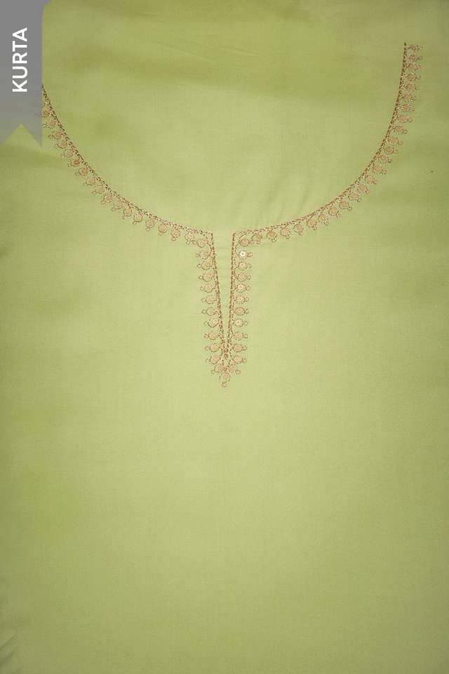 Light Green Viscose Embroidered Unstitched Suit Set thumbnail image number null